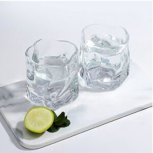 2 PCS Thick Twisted Creative Whisky Class Colorful Luxury living New Transparent